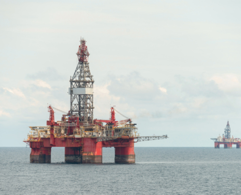 Oil Rigs In Ocean